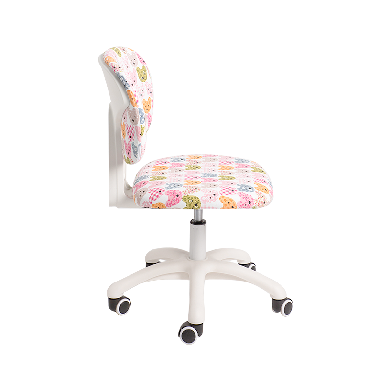 Chaise de bureau étudiant-3 chaise d'étudiant en tissu de dessin animé coloré rose pour l'étude